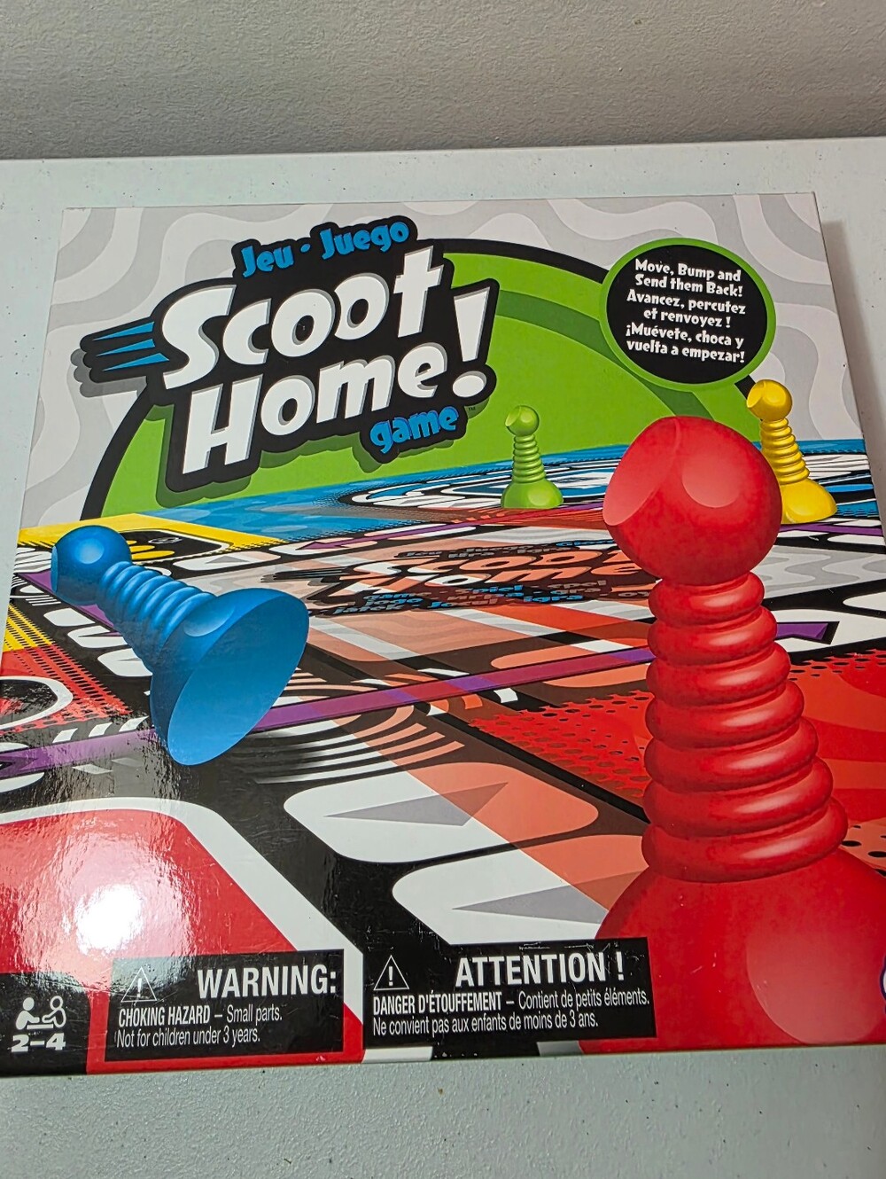 Spin Master Games, Scoot Home! Game for Kids Colorful 2-4 Player Board Game Set